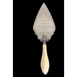 TROWEL - English Victorian Period Presentation Trowel with sterling silver blade hallmarked for