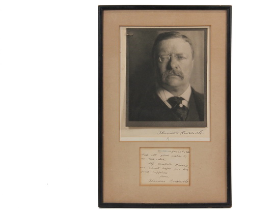 THEODORE ROOSEVELT AUTOGRAPHS - Roosevelt (1858-1919), US President 1901-1909, including: Silver