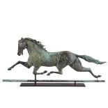 WEATHERVANE - "General Patchin", Full-Body Running Horse Weathervane, based on a champion thorobred,