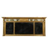 FEDERAL TRIPART MIRROR - Outstanding Period Overmantel Looking Glass, circa 1800-1815, Boston or New