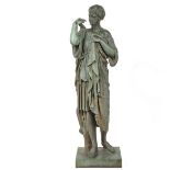 BRONZE SCULPTURE, AFTER THE ANCIENT MARBLE - 19th c. "Artemis", later known as "Diane de Gabies", by