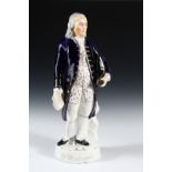 STAFFORDSHIRE FIGURE - Early 19th c Figure of Ben Franklin, mis-identified as George Washington, out