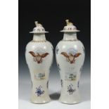 PAIR OF CHINESE EXPORT VASES FOR THE AMERICAN MARKET - Federal Period, circa 1800, Baluster Vases