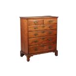 AMERICAN CHIPPENDALE CHEST - New England Gentleman's Dresser in tiger maple, second half 18th c.,