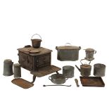TOY COOK STOVE - "Little Eva" Miniature Cast Iron Stove, circa 1880, functional and used, with
