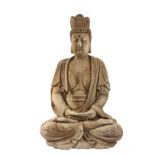 BUDDHIST STATUE - Buddha Maitreya statue, Pakistani Kashmir (then Baltistan), early 19th c. Carved