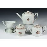 (5 PCS) CHINESE EXPORT PORCELAIN - All late 18th c., in various decoration, including: Large Teapot;
