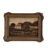 AMERICAN WEST ARTIST - 'Hog Ranch, Wood Stock, Alameda Point or West Alameda in 1875, home of