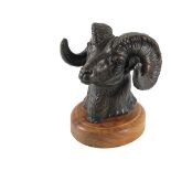 WINSTON CHURCHILL (Contemporary Vermont) - Ram's Head, cast and patinated bronze, signed, stamped '