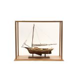 CASED SHIP MODEL - "Maine Lobster Smack, ca. 1890", by Harry McCreery, signed on the underside,