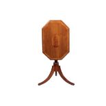 CANDLESTAND - Tilt Top Eight-Sided Candlestand in Honduras mahogany with central crotch split