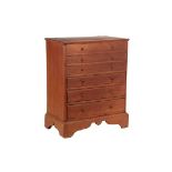 AMERICAN COLONIAL BLANKET CHEST - Pine Six Drawer Chest in untouched original finish, the single