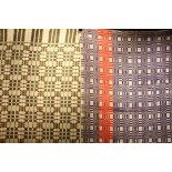 (2) SUMMER/WINTER COVERLETS - 60" x 76" and 86" x 106" - New England Woven Wool Coverlets, one in