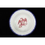 RARE EARLY PATRIOTIC AMERICAN LEEDS BOWL - English China Bowl decorated with the American Eagle