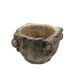 ANCIENT ROMAN MARBLE MORTAR - Circa 100 BCE to 100 CE. Carved in a form that has changed little in