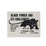 ORIGINAL 1960'S PROTEST POSTER - Rare "Black Power & Its Challenges" Poster, designed by the