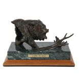 WINSTON CHURCHILL (Contemporary Vermont) - "A Little Too Close", cast and patinated bronze,