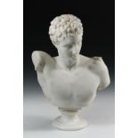 NEO-CLASSICAL MARBLE BUST - 19th c copy of the Ancient Greek Sculpture of Hermes with the Infant