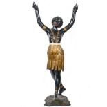 AMERICAN CARVED TOBACCONIST FIGURE - 19th c. Cigar Store Figure of a Bare-Breasted Woman, an