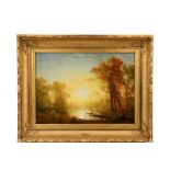 ALBERT BIERSTADT (NY/CA/MA, 1830-1902) - "Sunrise",