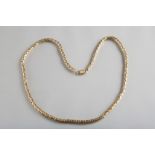 Ladies 9 carat yellow gold Spiga necklace, approx. 65 grams, 770mm long