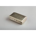 William IV silver snuff box, assay marked Birmingham 1832 by Nathaniel Mills 7cm long 4.5cm wide