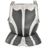 A GERMAN 'BLACK AND WHITE' BREASTPLATE, CIRCA 1580 with a medially ridged main plate projecting