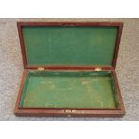 A MAHOGANY CASE FOR A PAIR OF PISTOLS, EARLY 19TH CENTURY suitable for pistols of approximately 14