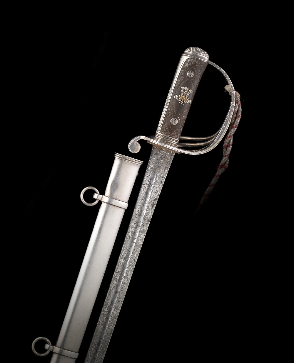 PROPERTY SOLD BY THE DESCENDANT FAMILY OF THE 8TH EARL OF AIRLIE THE SILVER-MOUNTED GEM-SET SWORD - Image 2 of 2