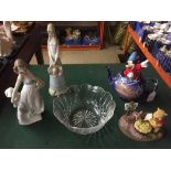 Tray of Nao figurine, Valencia figurine, Pooh and friends figure,