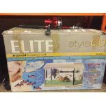 Boxed Elite aquarium with accessories together with a telescopic fishing rod