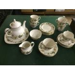 Tray of Royal Doulton Larchmont tea china