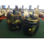 A pair of 19th century pottery storage jars