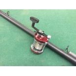 A two piece Abu Garcia sea fishing rod with an Ambassador reel