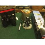 A pair of Pathescope binoculars in case,