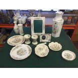 A tray of Aynsley vases, plates,