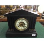 An Edwardian slate mantel clock