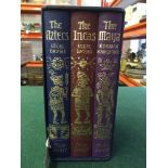 A set of three Folio Society volumes with slip cover - Empires of Early Latin America