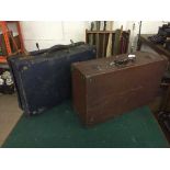 Two vintage luggage cases