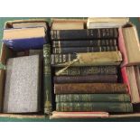 Two boxes of assorted leather bound volumes : The history of the war, Practical Engineer,