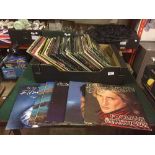 A box of LP records - Rod Stewart, Roxy Music,