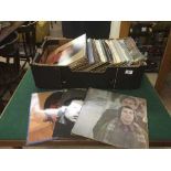 A box of LP records - Simon & Garfunkel, The Doors,