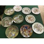 A quantity of collector's plates; Constable, Royal Doulton Brambly Hedge, Alice in Wonderland,