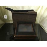 A late nineteenth century mahogany plate camera, with plaque marked 'The British' , J T Chapman,