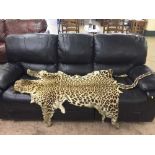 An antique leopard skin