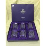 A set of six boxed Edinburgh crystal whisky tumblers