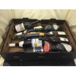 A box of assorted wines, Jacques Montau Brut champagne,