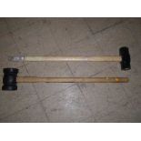 Two sledge hammers