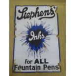 A Stephens Inks enamel advertising sign