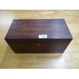 A 19th century mahogany tea caddy